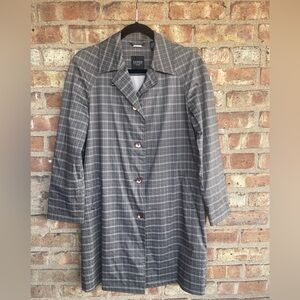 Sanyo New York Cotton Plaid Trench Coat🖤